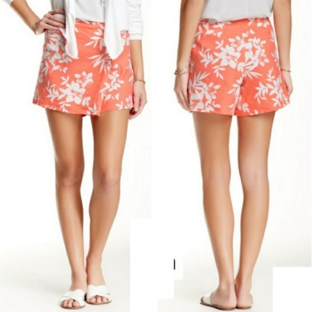 Tommy Bahama coral and White Skort with Floral Design tropical, resort, vacation